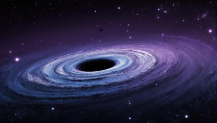 Cosmic Abyss - A Stunning Black Hole Illustration in Deep Space. © Irfan