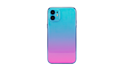 Gradient Smartphone Displayed on White Background