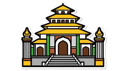 Obraz premium vector illustration of temple