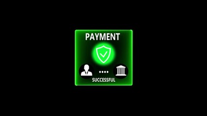 Secure online payment, Digital banking, Payment successful, Fintech solutions for seamless transactions and data protection, Online banking, Businessman authorizes an online payment via. - Powered by Adobe