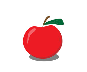 red apple, icon, isolate, on a white background,