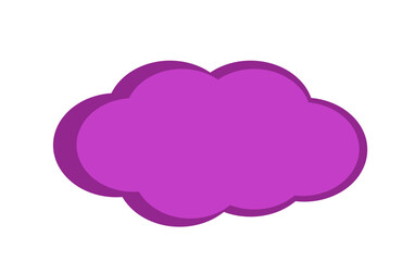 purple cloud on a white background,
