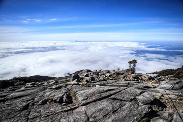 Spectacular Sea of Clouds from Mount Kinabalu, Malaysia