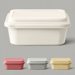 Food Container Packaging Set in Multiple Colors and Sizes
