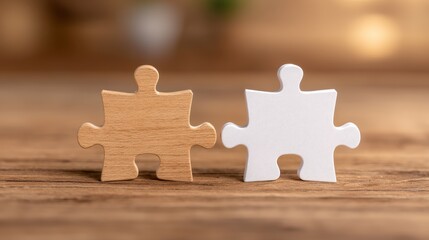 Toxic leadership, burnout emotional stress, employees, Misalignment in the Workplace: Puzzle Pieces Failing to Connect Between Manager and Staff, Symbolizing Conflict.