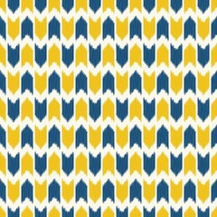 Modern Yellow & Blue Geometric Seamless Pattern