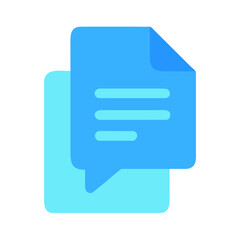 Stacked paper icon with rounded edges in shades of blue on black