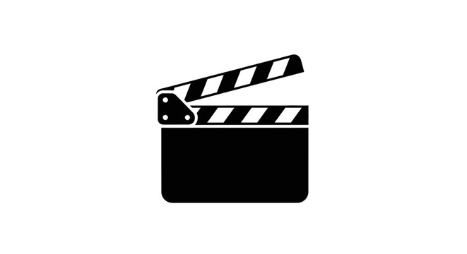 Black film clapper board closeup.