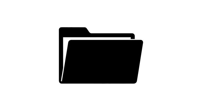Black folder with tab label.