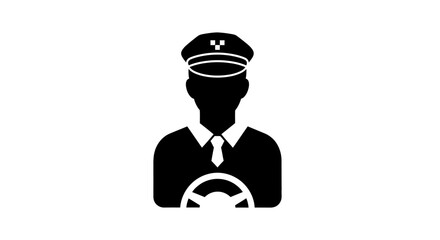 Black silhouette of a pilot.