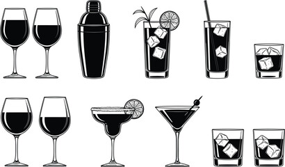 Orthodox church silhouettes set, Christian cathedral building icons, religious architecture, Russian heritage monuments, spiritual landmarks, cathedral domes, spiritual architecture, cad drawing flat  © Momotaj