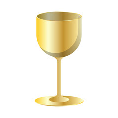 vector design of a gold cup isolated on a white background