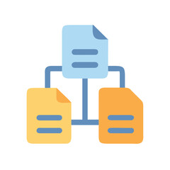 Simplified data flow diagram illustrating document management and file organization processes