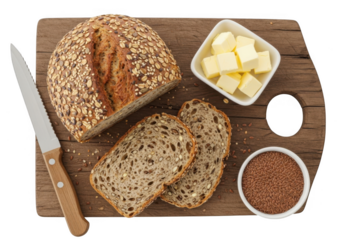 A piece of crumpled brown paper with burnt edges, isolated on a transparent background