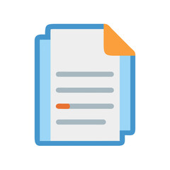 Obraz premium Stylized file icon illustration featuring content indicator on a black background