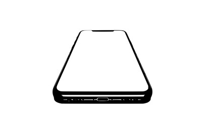 High quality realistic mobile phone mockup vector for UI UX presentation