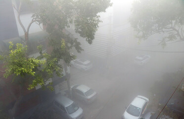 Fototapeta premium fog in the city