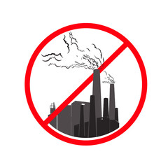 signs indicating prohibited factory construction areas (pollution-free areas)