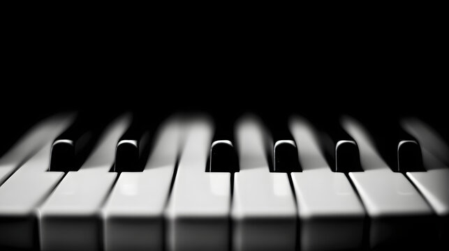 octet. Close-up of piano keys in black and white pattern, elegant musical instrument detail. lifestyle magazines, social media lookbooks, designed for influencer and brand collaborations.