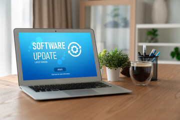 Software update on computer for modish version of device software upgrade