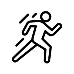 Minimalist emergency evacuation safety vector icon