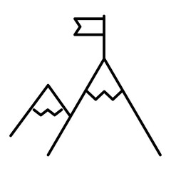 business milestone line icon with editable stroke