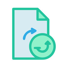 File synchronization icon showcasing data backup and recovery strategy on black background