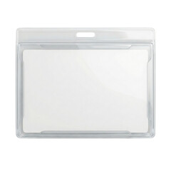 Horizontal Clear Plastic ID Card Holder Mockup