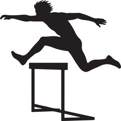 silhouette of a man jumping
