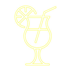 Beer Doodle Neon Illustration