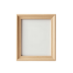 Fototapeta premium Empty Light Wooden Picture Frame Isolated