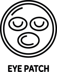 Obraz premium Facial skin care eye patch line art