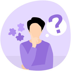 People Thinking Illustration