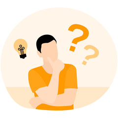 People Thinking Illustration