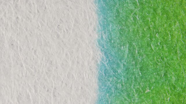 Thin layer chromatography with food colorants on paper under microscope