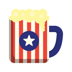 American beer isolated on white