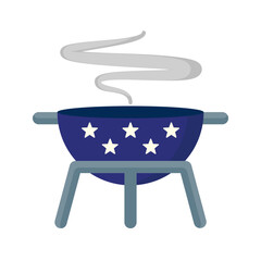 American barbecue isolated on white