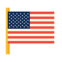 american flag on white background