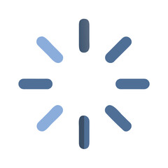 Blue Circular Loading Icon on a Black Background, Rotating in Progress