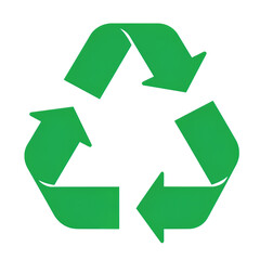 Obraz premium Green recycling symbol isolated.