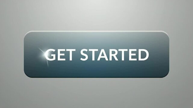 Collection of Buttons with Get Started Text for User Interface Design and Navigation