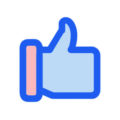 Stylized thumbs up illustration expressing approval or agreement on a black background