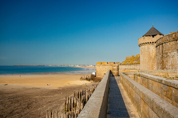 Fototapeta premium Saint Malo, France. Ramparts view