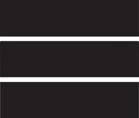 Obraz premium Three horizontal black bars with white dividing lines