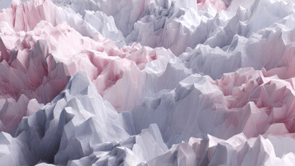 Abstract Low Poly Mountain Landscape