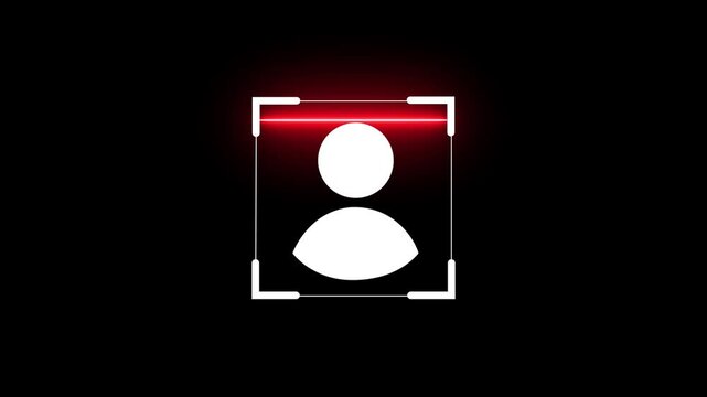 Loopable track of man scaner ray is scanning barcodes of multiple products with laser. seamless loop video footage animation.