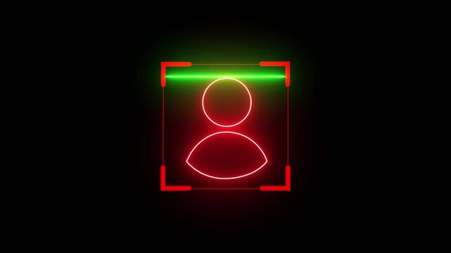 Loopable track of man scaner ray is scanning barcodes of multiple products with laser. seamless loop video footage animation.