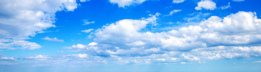 White clouds in blue sky