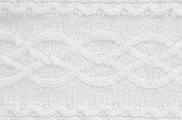 knitted white fabric background texture