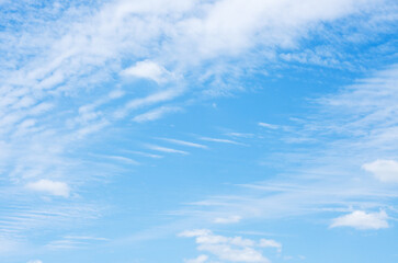 White clouds in blue sky